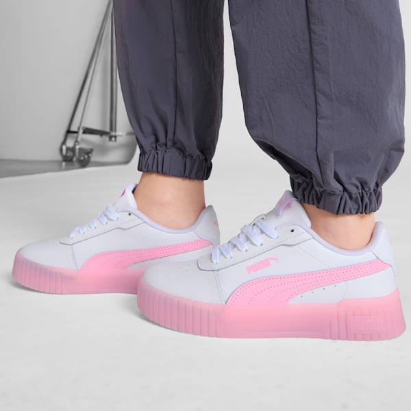 Tenis Carina 2.0 Jelly Bean para niños grandes, PUMA White-Pink Lilac, extralarge
