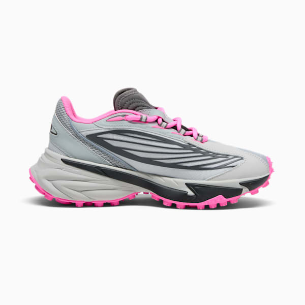 Tenis para correr de mujer Spirex Sporty, Cool Mid Gray-Cool Dark Gray-Poison Pink, extralarge