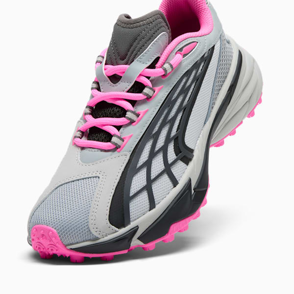 Spirex Sporty Women's Running Sneakers, Cool Mid Gray-Cool Dark Gray-Poison Pink, extralarge