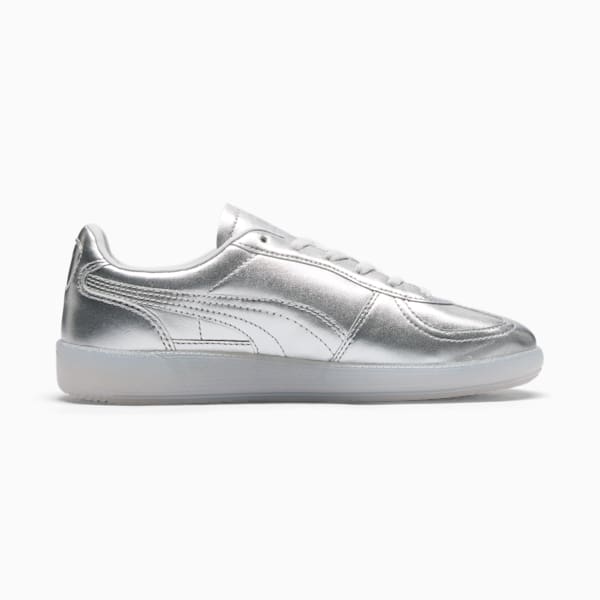 Tenis Palermo Chrome para mujer, PUMA Silver-Feather Gray, extralarge