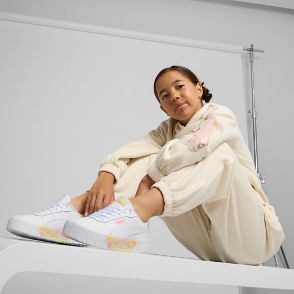 Sneakers Carina 2.0 Endless Summer Enfant et adolescent, PUMA White-Pink Lilac-Lemon Meringue, extralarge