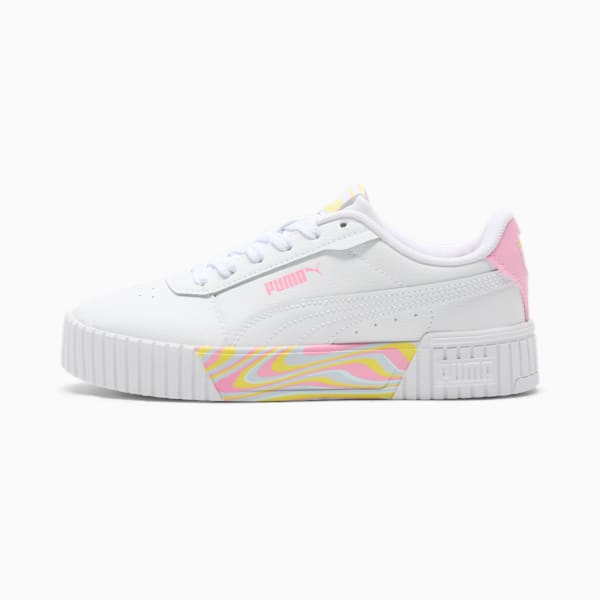 Carina 2.0 Endless Summer Big Kids' Sneakers, PUMA White-Pink Lilac-Lemon Meringue, extralarge