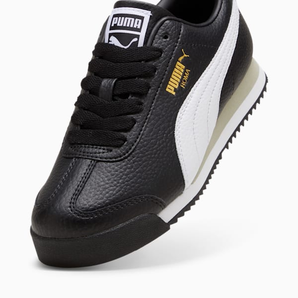 Tenis para niños grandes Roma 24 Standard, PUMA Black-PUMA White, extralarge