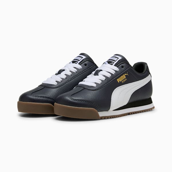 Tenis para niños grandes Roma 24 Standard, PUMA Navy-PUMA White, extralarge