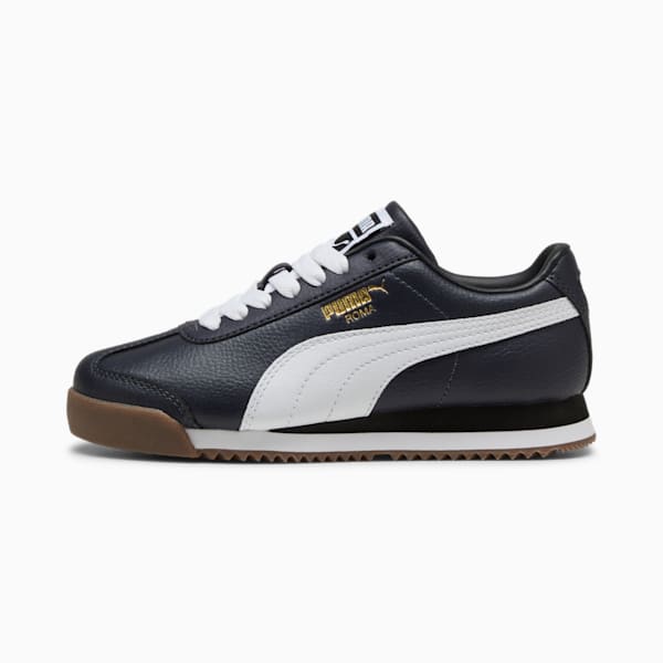 Tenis para niños grandes Roma 24 Standard, PUMA Navy-PUMA White, extralarge