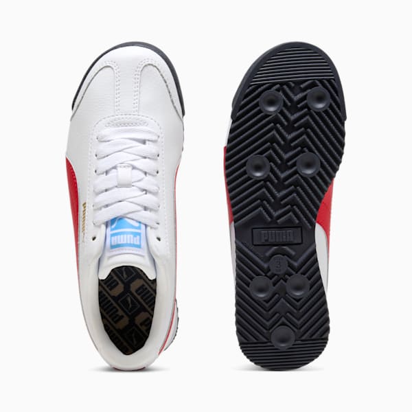 Roma 24 Standard Big Kids' Sneakers, PUMA White-For All Time Red, extralarge