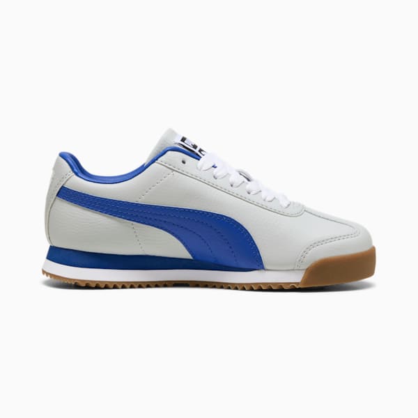 Roma 24 Standard Big Kids' Sneakers, Cool Light Gray-Vivid Blue, extralarge