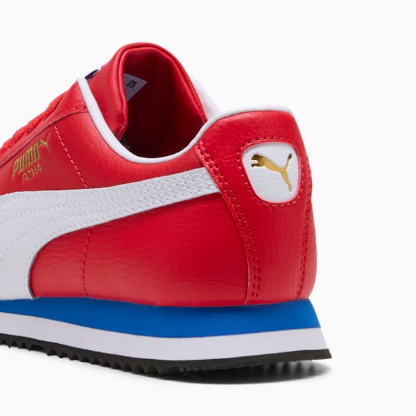 Roma 24 Standard Big Kids' Sneakers, For All Time Red-PUMA White, extralarge