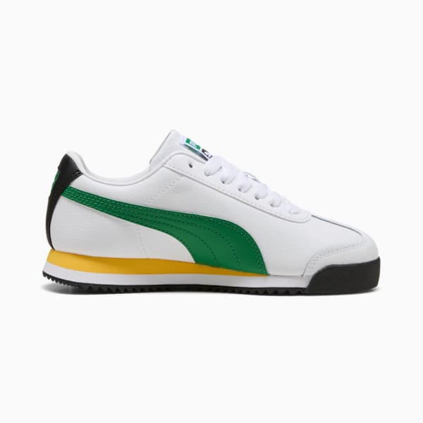 Tenis para niños grandes Roma 24 Standard, PUMA White-Archive Green, extralarge
