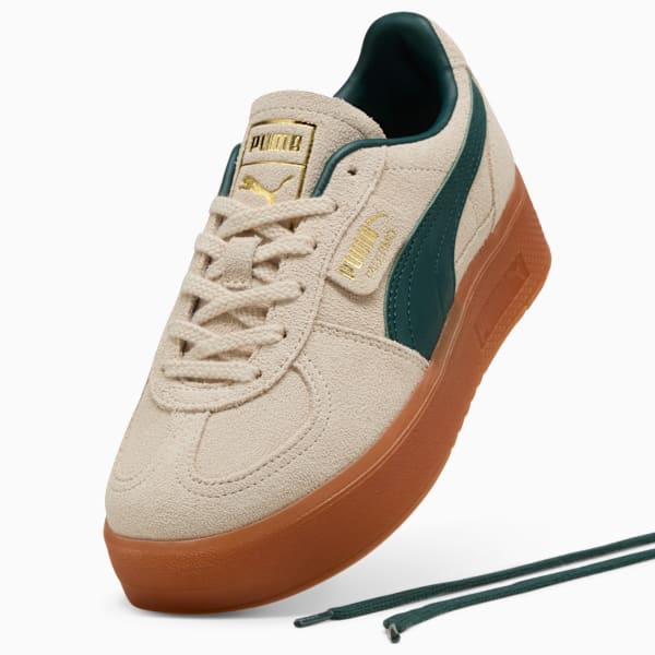 Tenis para mujer Palermo Elevata, Alpine Snow-Green Terrain, extralarge