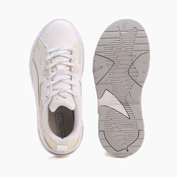 ウィメンズ PUMA x dazzlin ブラスター スニーカー, PUMA White-Vapor Gray, extralarge-JPN