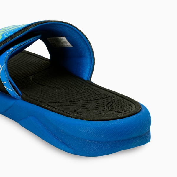 Royalcat Comfort Youth Slides, Racing Blue-PUMA Black, extralarge-IND