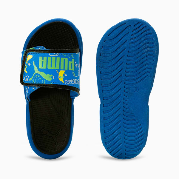 Royalcat Comfort Youth Slides, Racing Blue-PUMA Black, extralarge-IND