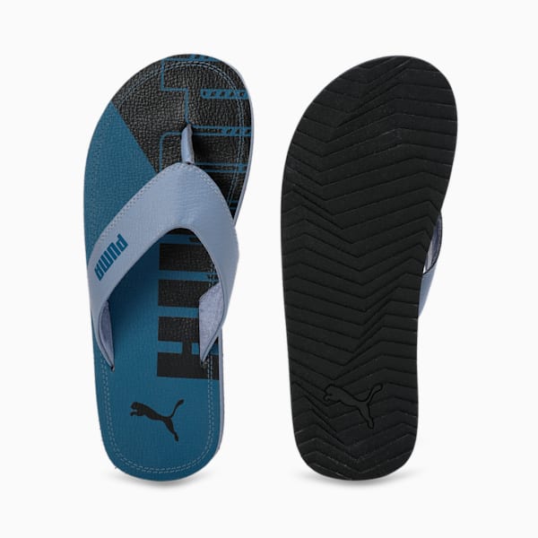 Ketava Graphic V5 Men's Flip-Flops, Deep Dive-Filtered Ash-PUMA Black, extralarge-IND