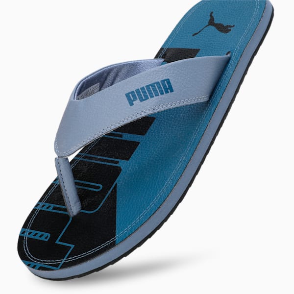 Ketava Graphic V5 Men's Flip-Flops, Deep Dive-Filtered Ash-PUMA Black, extralarge-IND