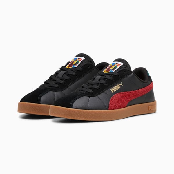 Zapatillas PUMA Club II YEAR OF SPORT para niños grandes, PUMA Black-Intense Red-Gum, extralarge