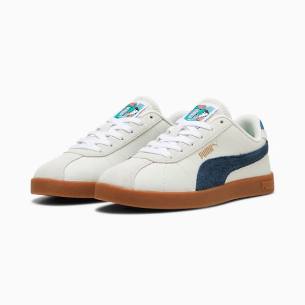 PUMA Club II YEAR OF SPORT Big Kids' Sneakers, Vapor Gray-Club Navy-Gum, extralarge