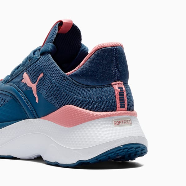SOFTRIDE Mayve Big Kids' Running Shoes, Dark Indigo-Pinkscape-PUMA White, extralarge