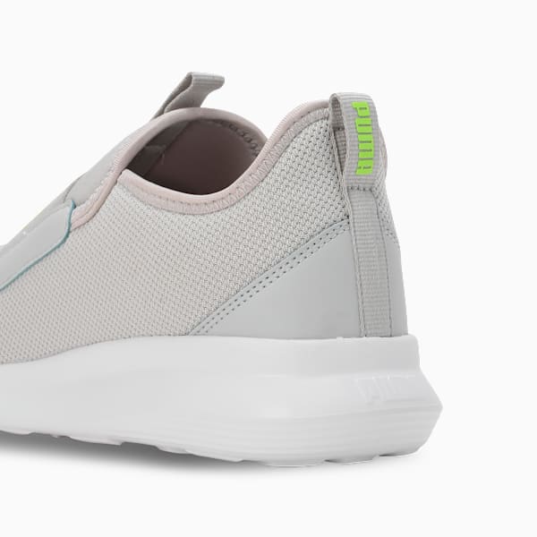 Flamecrest Men's Slip-On Shoes, Cool Light Gray-Electric Lime, extralarge-IND
