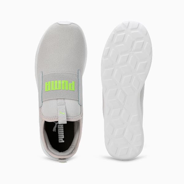 Flamecrest Men's Slip-On Shoes, Cool Light Gray-Electric Lime, extralarge-IND