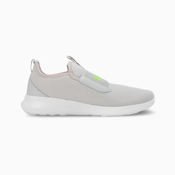 Flamecrest Men's Slip-On Shoes, Cool Light Gray-Electric Lime, extralarge-IND