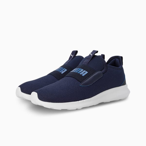 Flamecrest Men's Slip-On Shoes, PUMA Navy-Clyde Royal-PUMA White, extralarge-IND