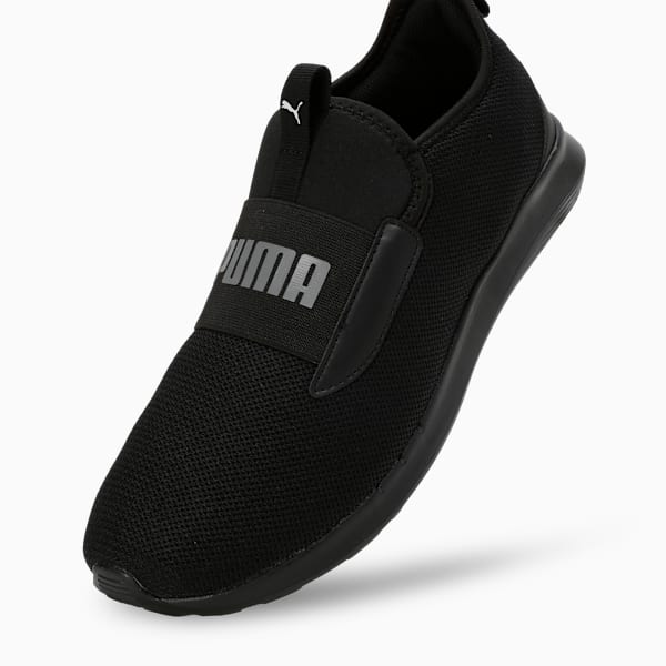 Flamecrest Men's Slip-On Shoes, PUMA Black-Cast Iron-PUMA White, extralarge-IND