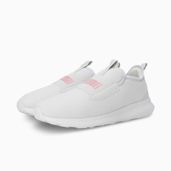 Flamecrest Women's Slip-On Shoes, Feather Gray-Pink Lilac-PUMA White, extralarge-IND