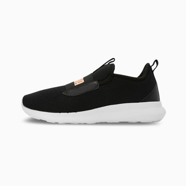 Flamecrest Women's Slip-On Shoes, PUMA Black-Peach Fizz, extralarge-IND