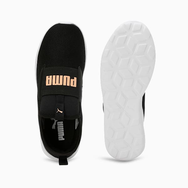 Flamecrest Women's Slip-On Shoes, PUMA Black-Peach Fizz, extralarge-IND