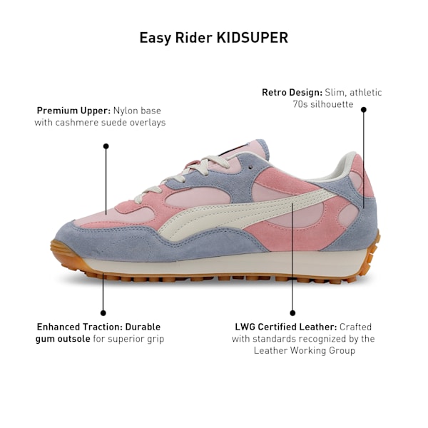 PUMA x KIDSUPER Easy Rider Sneakers, Mauve Mist-Alpine Snow, extralarge-IND