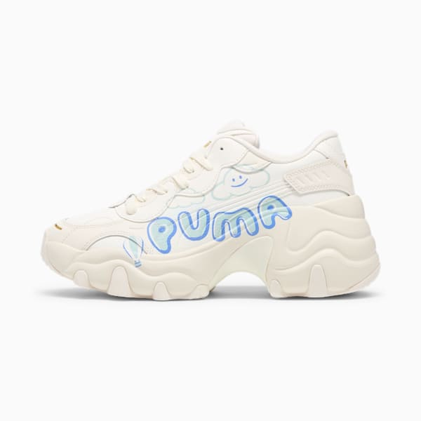 Blue puma wedge sneakers on sale