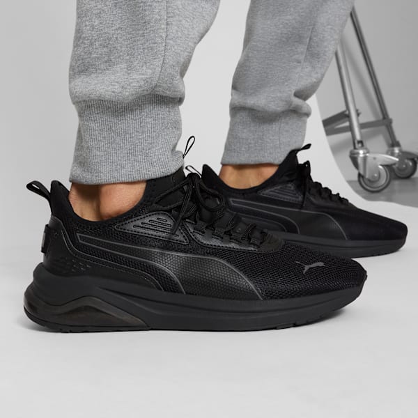 Tenis anchos para hombre Amplifier, PUMA Black-Cool Dark Gray, extralarge