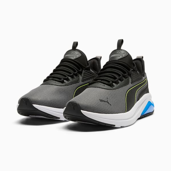 Amplifier Men's Wide Sneakers, Cool Dark Gray-Electric Lime-PUMA Black-PUMA Team Royal, extralarge