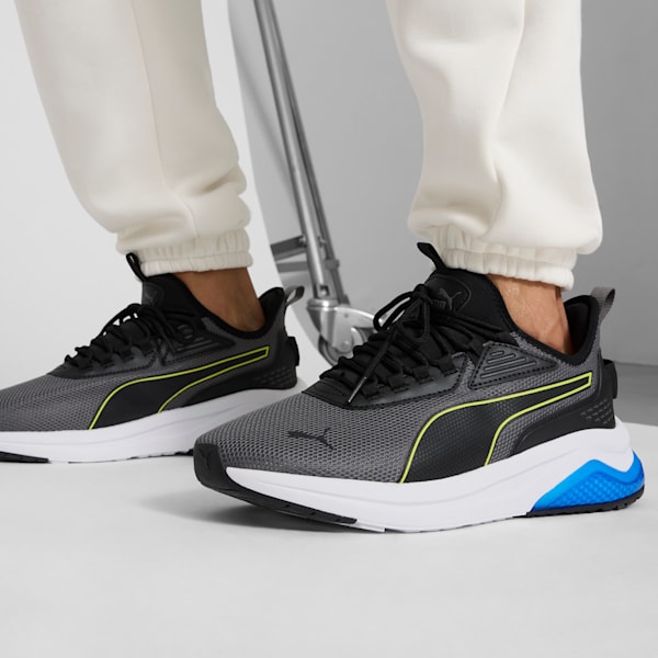 Amplifier Men's Wide Sneakers, Cool Dark Gray-Electric Lime-PUMA Black-PUMA Team Royal, extralarge