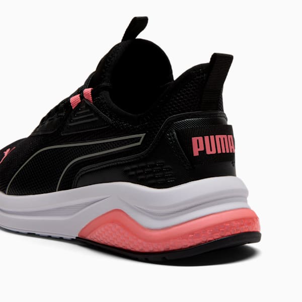 Amplifier Women's Wide Sneakers, PUMA Black-Passionfruit-PUMA White, extralarge