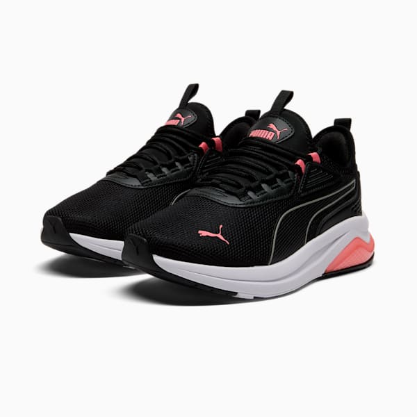 Tenis anchos para mujer Amplifier, PUMA Black-Passionfruit-PUMA White, extralarge