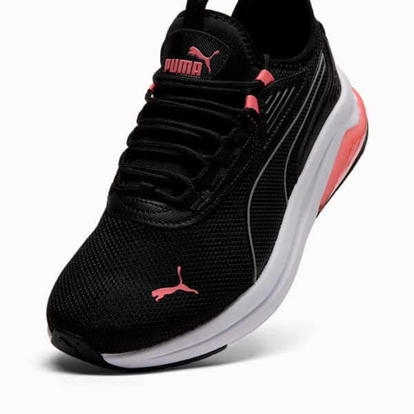 Tenis anchos para mujer Amplifier, PUMA Black-Passionfruit-PUMA White, extralarge