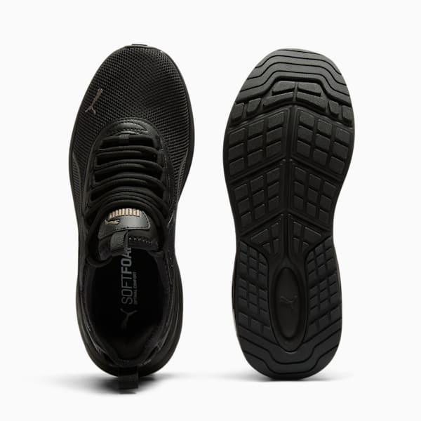 Amplifier Women's Wide Sneakers, PUMA Black-PUMA Gold, extralarge