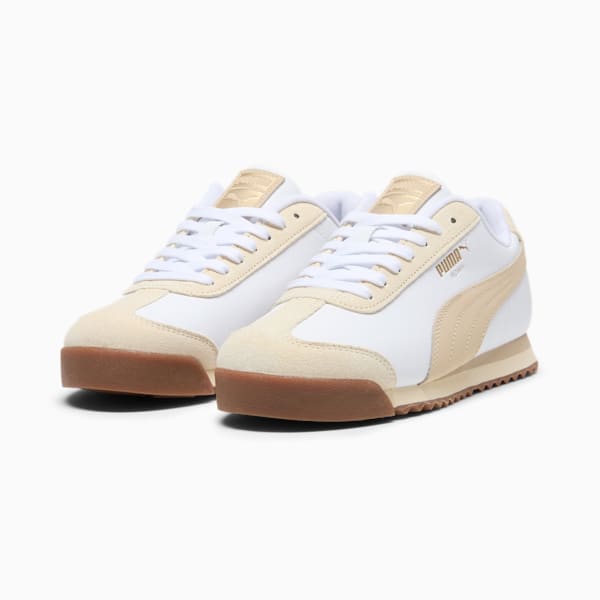 Roma Almonds Women's Sneakers, PUMA White-Putty-Sugared Almond, extralarge