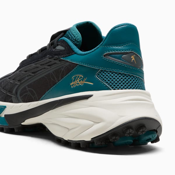 Tenis Spirex Icons of Speed para hombre, PUMA Black-Cold Green, extralarge