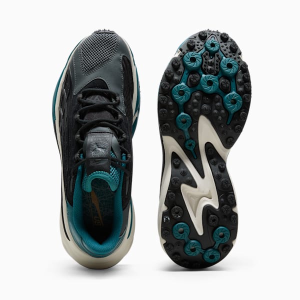 Tenis Spirex Icons of Speed para hombre, PUMA Black-Cold Green, extralarge