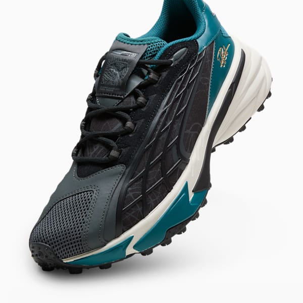 Tenis Spirex Icons of Speed para hombre, PUMA Black-Cold Green, extralarge
