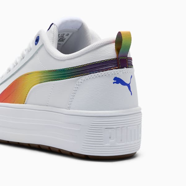 Tenis Kaia 2.0 Love Wins Mujer, PUMA White-Meadow-Bright Papaya-Dart Blue, extralarge
