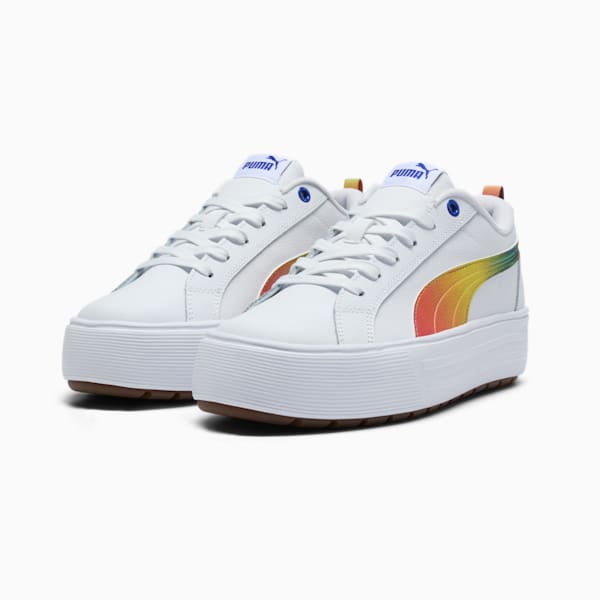 Kaia 2.0 Love Wins Women's Sneakers, PUMA White-Meadow-Bright Papaya-Dart Blue, extralarge