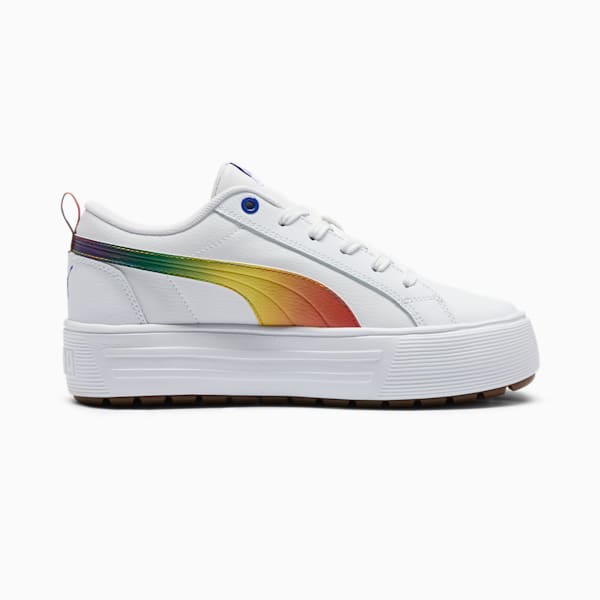 Tenis Kaia 2.0 Love Wins Mujer, PUMA White-Meadow-Bright Papaya-Dart Blue, extralarge