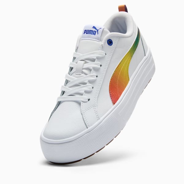 Tenis Kaia 2.0 Love Wins Mujer, PUMA White-Meadow-Bright Papaya-Dart Blue, extralarge