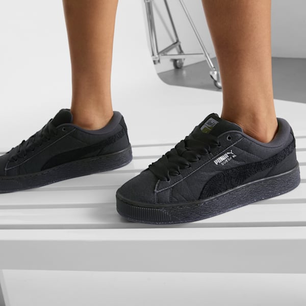 Tenis para mujer PUMA x COLLINA STRADA Suede XL Black, Flat Dark Gray-PUMA Black-PUMA Silver, extralarge
