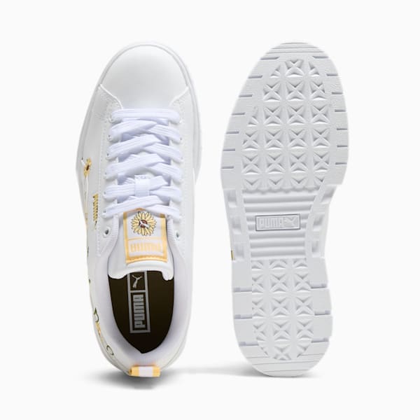 Tenis con bordado de girasol para mujer Mayze, PUMA White-Chocolate, extralarge