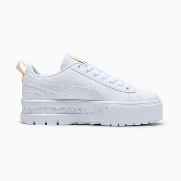 Tenis con bordado de girasol para mujer Mayze, PUMA White-Chocolate, extralarge